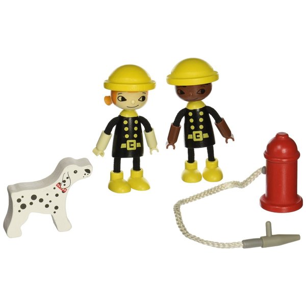 wooden fireman figures