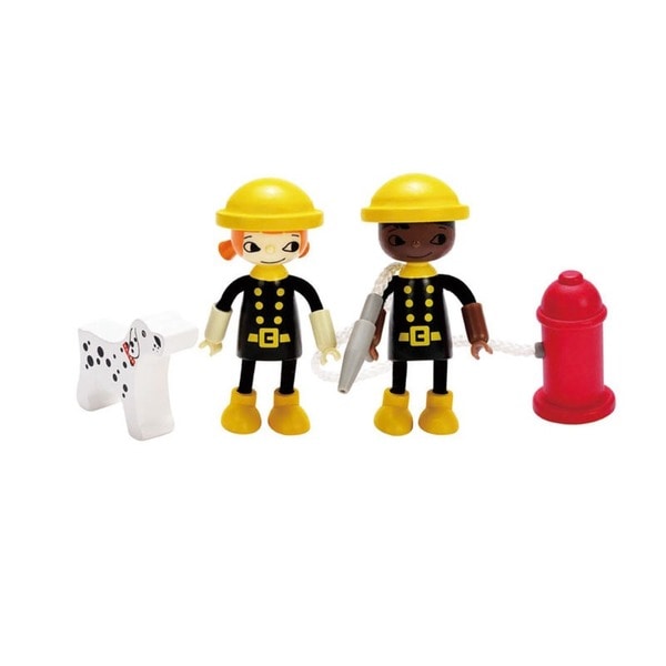 wooden fireman figures