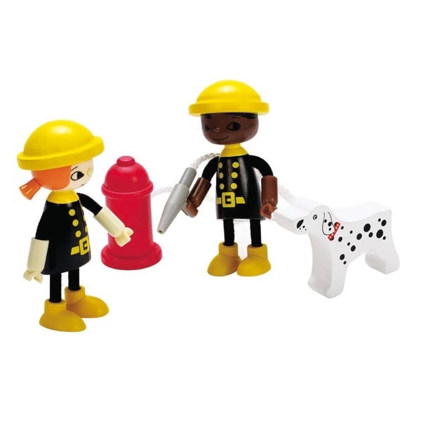 wooden fireman figures