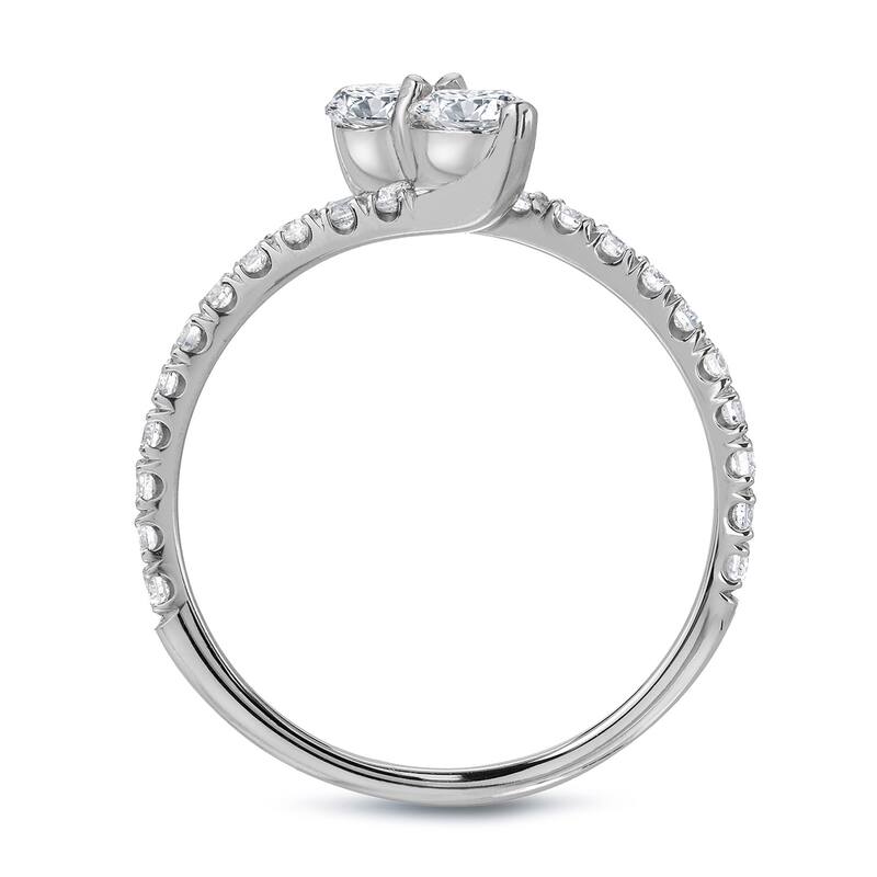 Auriya 1 1/2ct TDW Round Two Stone Diamond Engagement Ring 14k Gold (H-I, SI1-SI2)