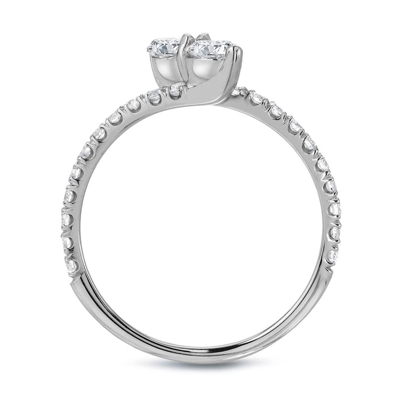 Auriya 2ct TDW Round Two Stone Diamond Engagement Ring 14k Gold (H-I, SI1-SI2)