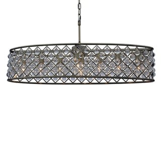 Cassiel Crystal Oval Chandelier - N/A (Antique Brass) - Chandeliers For Bedrooms by Overstock.com