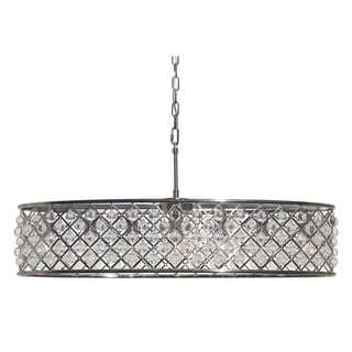 Cassiel Crystal Oval Chandelier - N/A (Brushed Nickel) - Chandeliers For Bedrooms by Overstock.com