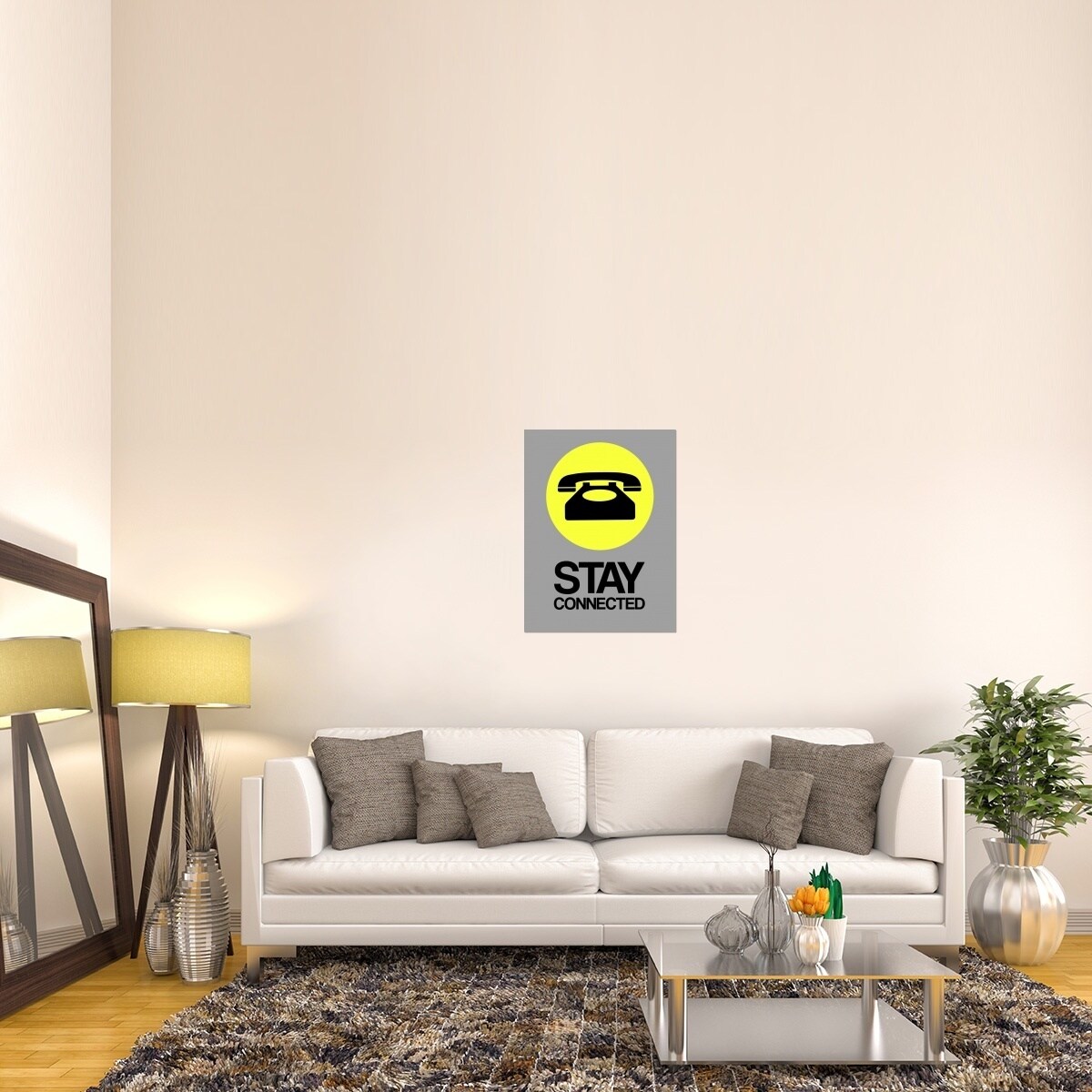 Naxart Studio 'Stay Connected 1' Multicolored Canvas Wall  Small-image