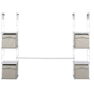 Rubbermaid 1806116 White Closet Helper Max Add On Organizer