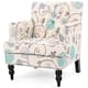 Harrison Floral Fabric Tufted Club Chair by Christopher Knight Home - 28.00" L x 29.50" W x 33.50" H