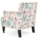 preview thumbnail 4 of 7, Harrison Floral Fabric Tufted Club Chair by Christopher Knight Home - 28.00" L x 29.50" W x 33.50" H