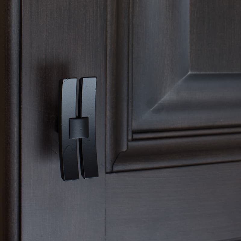 GlideRite 1.875-inch Industrial Dual Bar Matte Black Cabinet Knobs (Pack of 10 or 25)