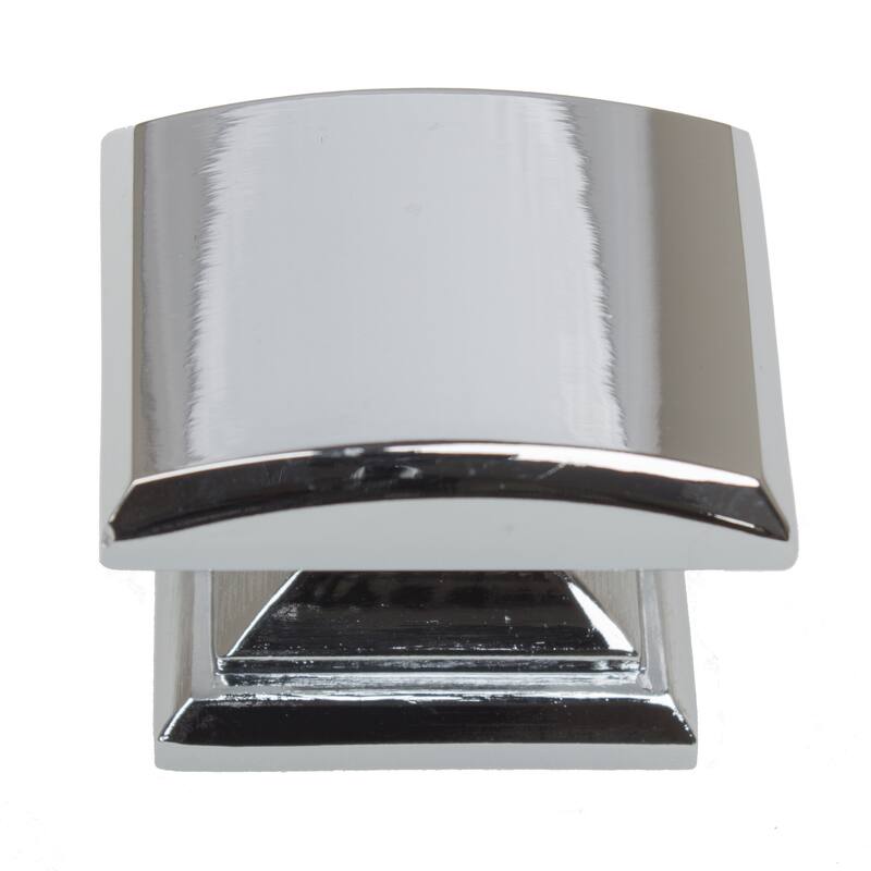 GlideRite 1.25-inch Domed Convex Square Polished Chrome Cabinet Knobs (Pack of 10 or 25)