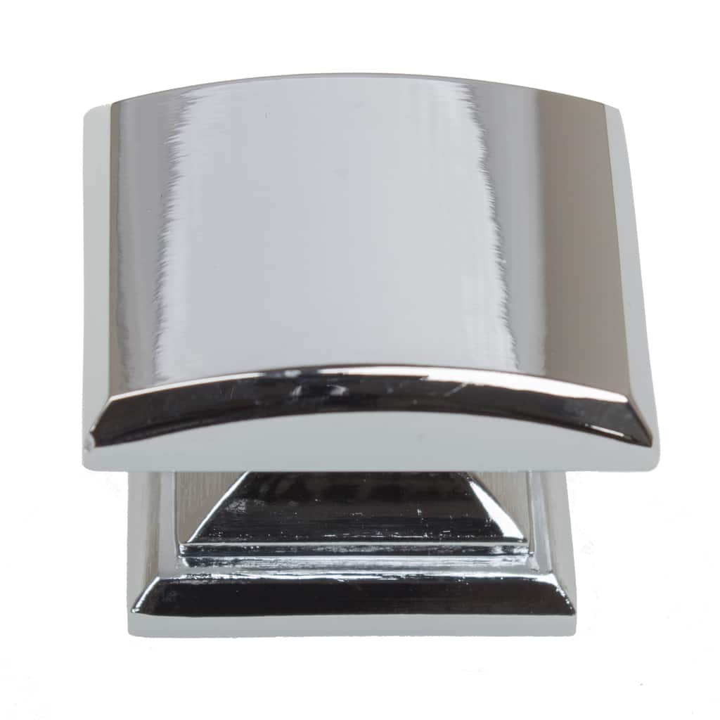 GlideRite 1.25-inch Domed Convex Square Polished Chrome Cabinet Knobs (Pack of 10 or 25)
