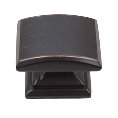 GlideRite 1.25-inch Domed Convex Square Oil Rubbed Bronze Cabinet Knobs (Pack of 10 or 25)