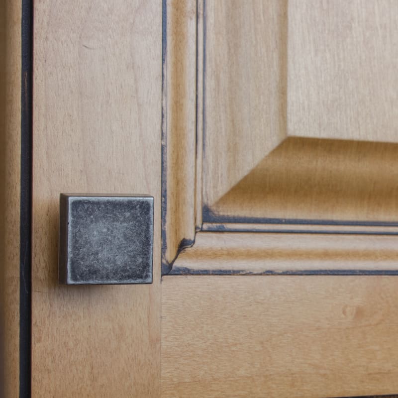 GlideRite 1.125-inch Modern Square Weathered Nickel Cabinet Knobs (Pack of 10 or 25)