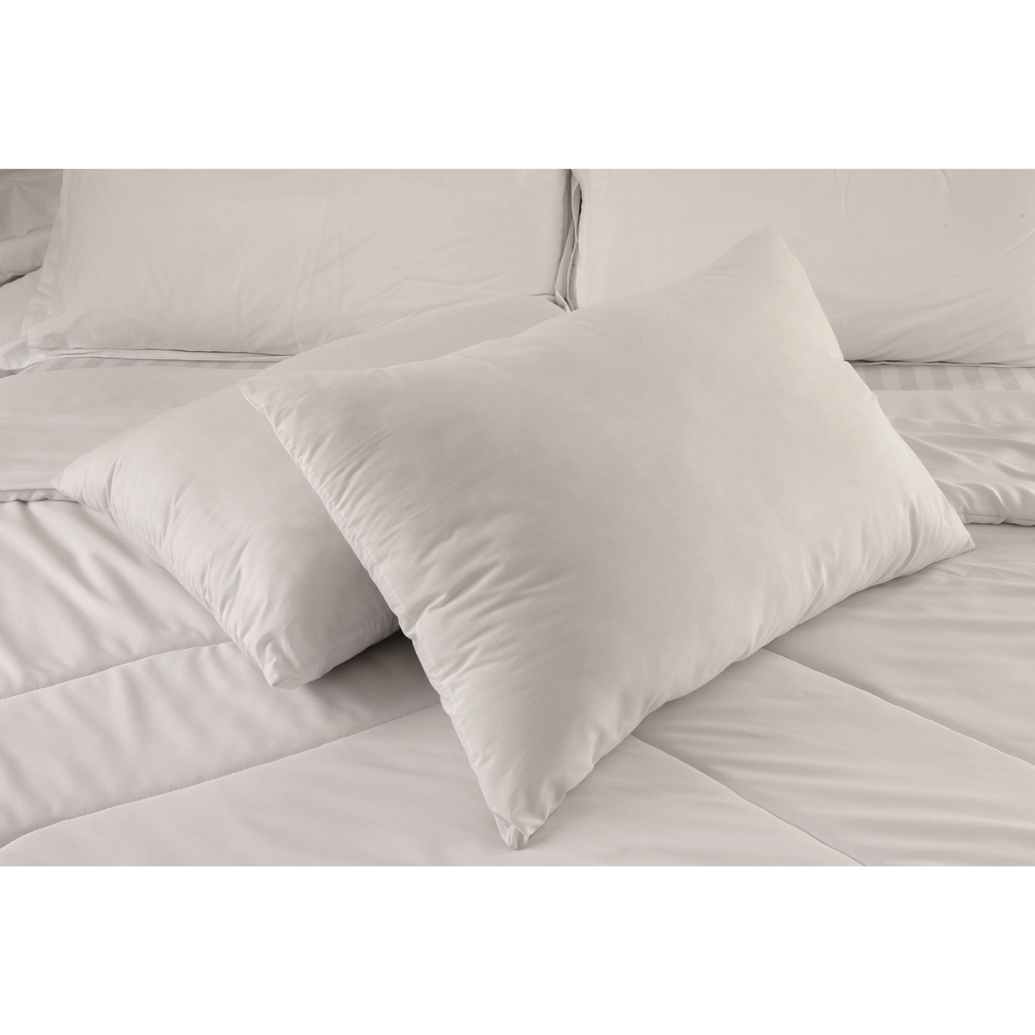 St. James Home 4 Pack Soft Cover Nano Feather Filled Bed Pillows Jumbo - White