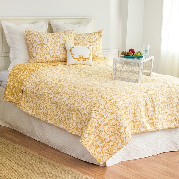 Florence Cotton Damask Quilt Set On Free Shipping Florence Cotton Damask Quilt Set On Free Shipping Today 12864002