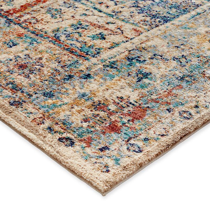 Alexander Home Contessa Traditional Ocean Floral Distressed Rug