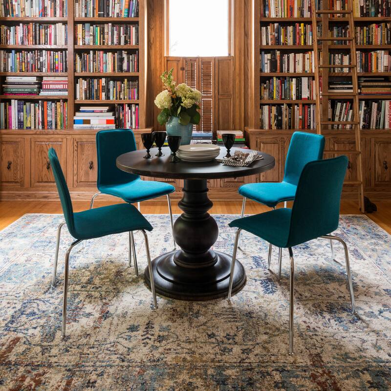 Alexander Home Contessa Traditional Ocean Floral Distressed Rug