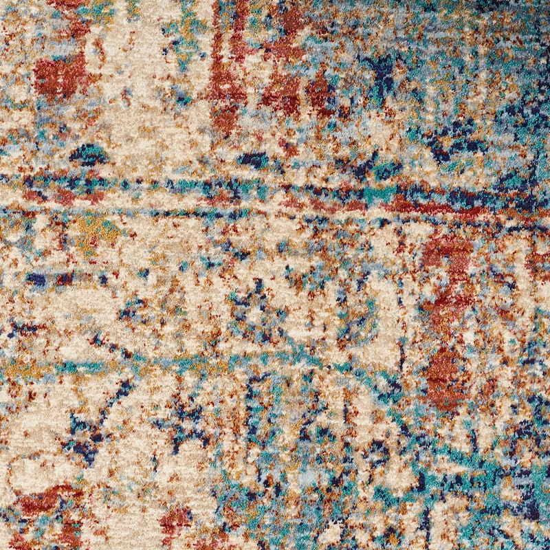 Alexander Home Contessa Traditional Ocean Floral Distressed Rug