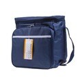 Insulated Blue Canvas Lunch Backpack Cooler with Utensils and Plates