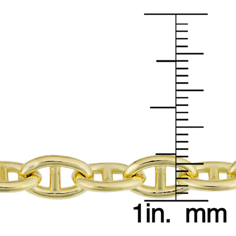 Fremada 14k Yellow Gold Filled 6.6 millimeters Mariner Link Chain Necklace