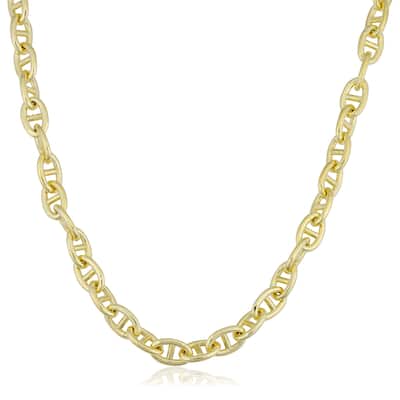 Fremada 14k Yellow Gold Filled 6.6 millimeters Mariner Link Chain Necklace