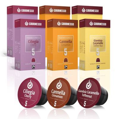 Gourmesso Specialty Flavor Bundle - 60 Nespresso compatible coffee capsules
