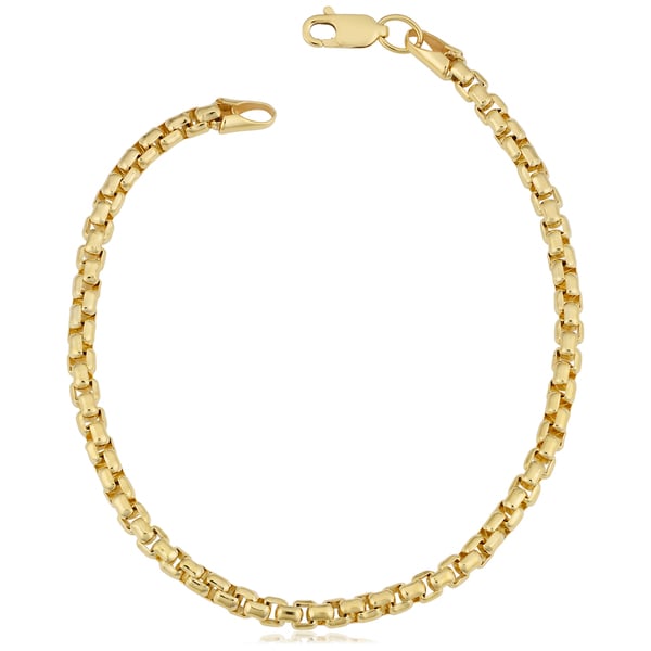 Fremada 14k Yellow Gold Filled 3.5-mm Round Box Link Chain Bracelet (7.5 or 8.5 inches)