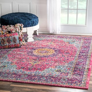 Traditional Nuloom Rugs Area For Less Nuloom Traditional Persian Vintage Fancy Pink Area Rug 8 X 10