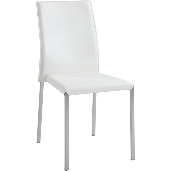 Somette Raika White Sleek Back Stackable Dining Chairs Set Of Somette Raika White Sleek Back Stackable Dining Chairs Set Of 4