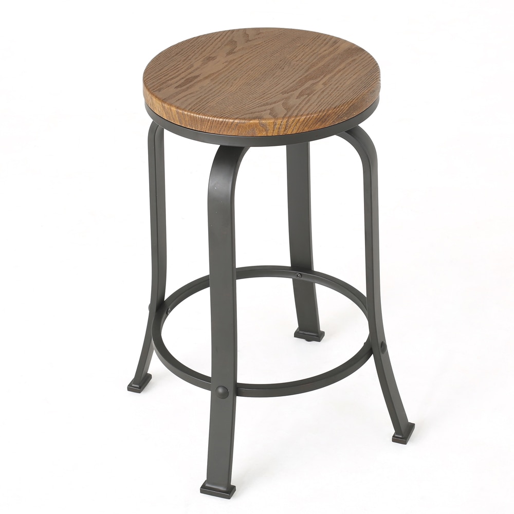 Skyla Modern Industrial Swiveling Counter Stool (Set of 2) by Christopher Knight Home - 15.00