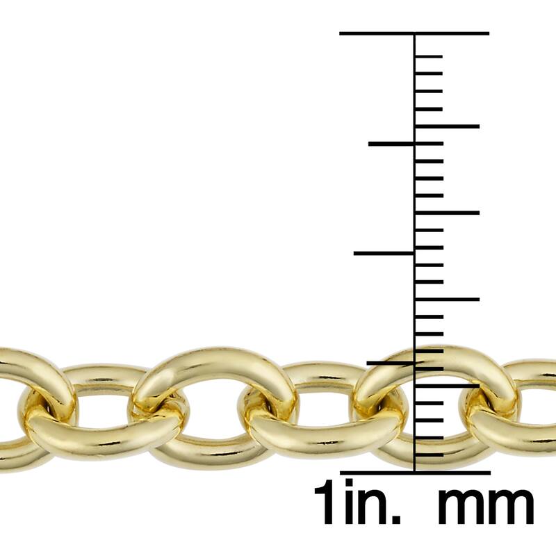 Fremada 14k Yellow Gold Filled 7.5mm Bold Oval Link Chain Necklace