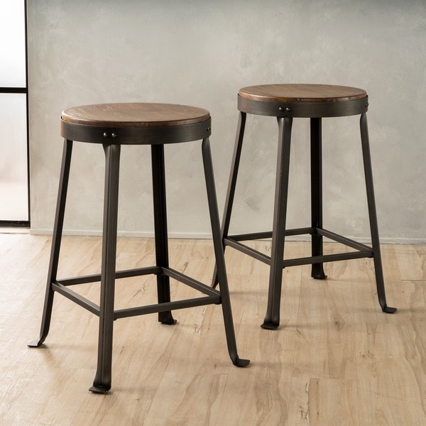 emery wood counter height barstool