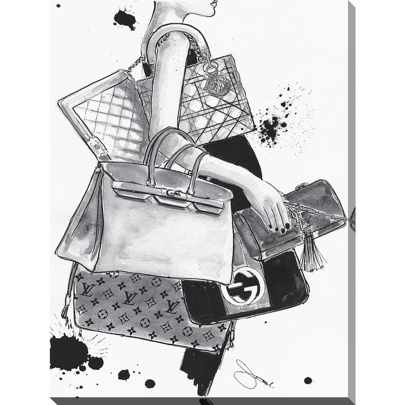 BY Jodi "Bag Lady" Giclee Print Canvas Wall Art