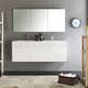 preview thumbnail 2 of 3, Fresca Vista White 60-inch Wall-hung Double-sink Bathroom Vanity with Medicine Cabinet