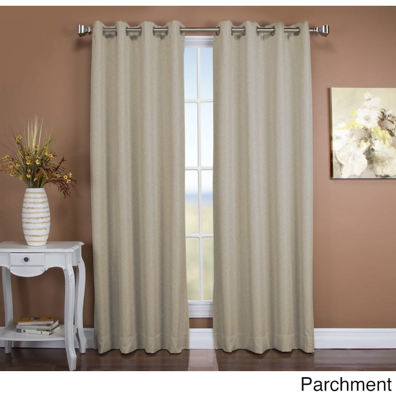 Tacoma Double-Blackout Grommet Curtain Panel - 50"W x 63"L - Parchment