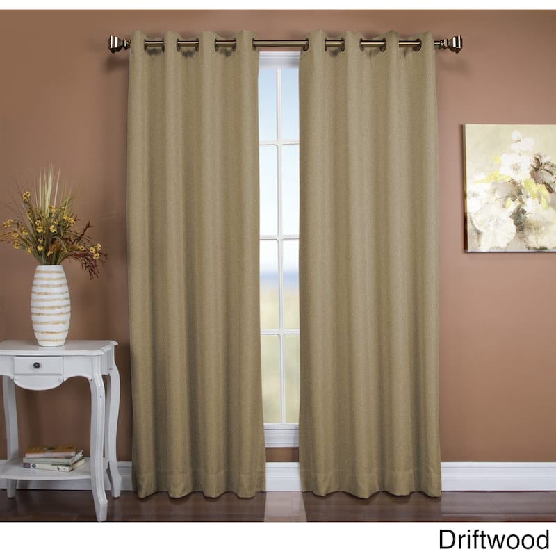 Tacoma Double-Blackout Grommet Curtain Panel - 50"W x 63"L - Driftwood