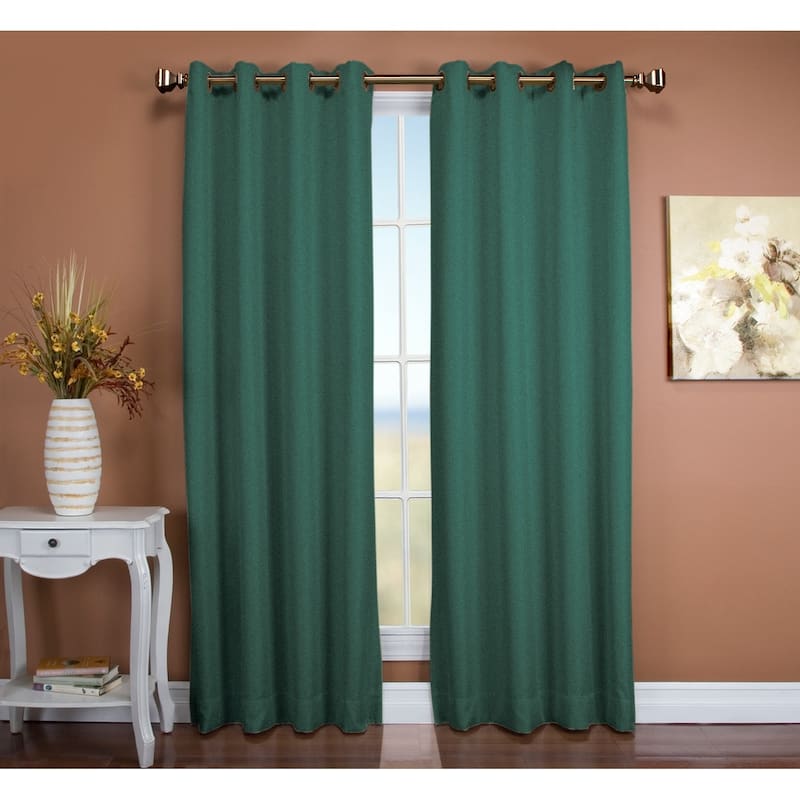 Tacoma Double-Blackout Grommet Curtain Panel - 50"W x 96"L - Woodland Green