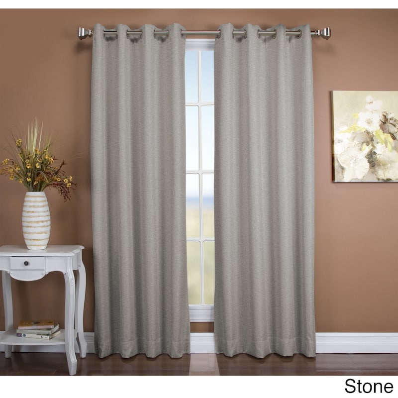 Tacoma Double-Blackout Grommet Curtain Panel - 50"W x 63"L - Stone