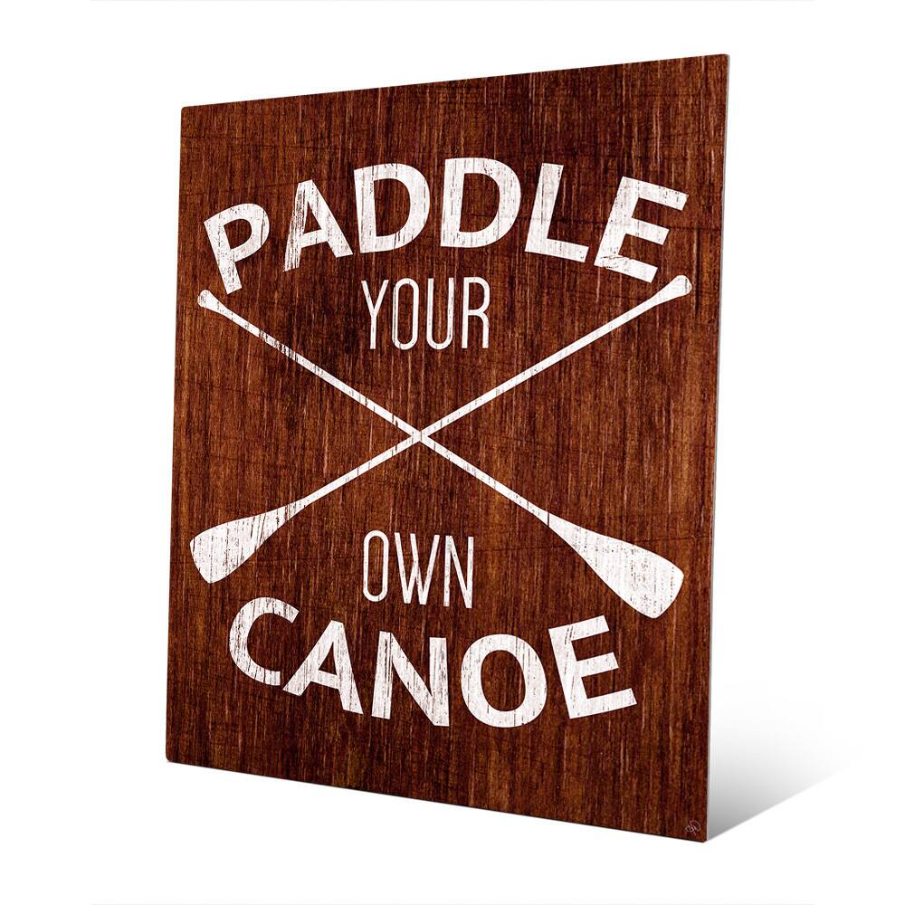 'Paddle Your Own Canoe' Multicolored Metal Rustic Wall Art