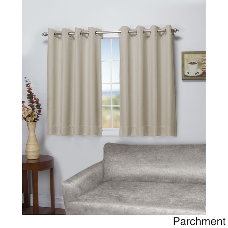 Tacoma Double-Blackout Grommet Curtain Panel - Short Length - 50"w x 45"l - Parchment