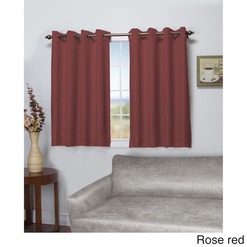 Tacoma Double-Blackout Grommet Curtain Panel - Short Length - 50"w x 45"l - Rose