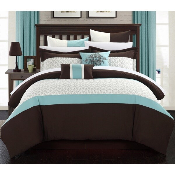 Chic Home Luana Brown Comforter 8-Piece Set