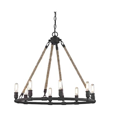 Fifth and Main Wharfside 8-Light Textured Bronze Pendant