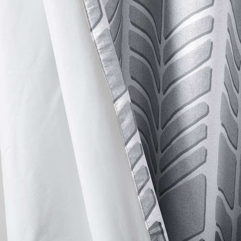 Intelligent Design Kennedy Printed Lined Total Blackout Single Window Curtain Panel