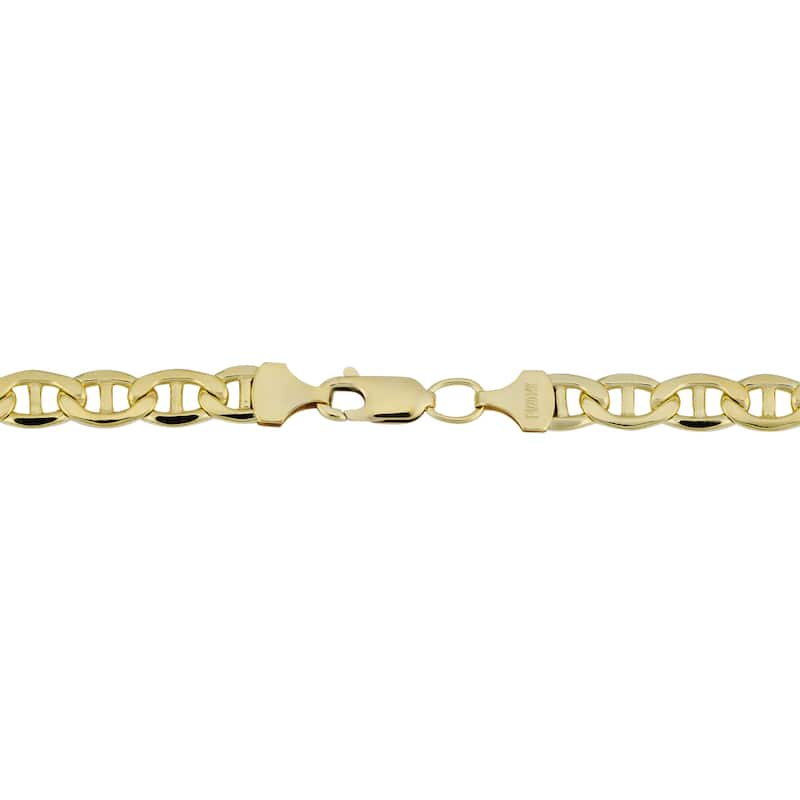 Fremada 14k Yellow Gold Filled Men's 5.9mm Mariner Link Chain Necklace