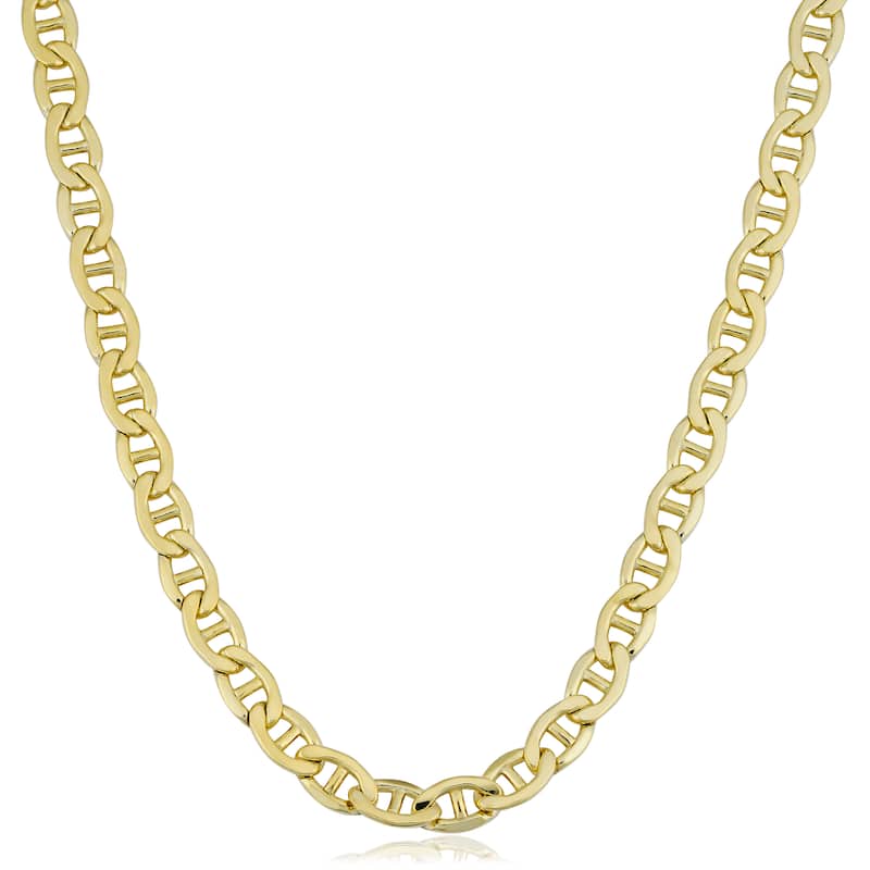 Fremada 14k Yellow Gold Filled Men's 5.9mm Mariner Link Chain Necklace - 18 Inches - 18 Inch