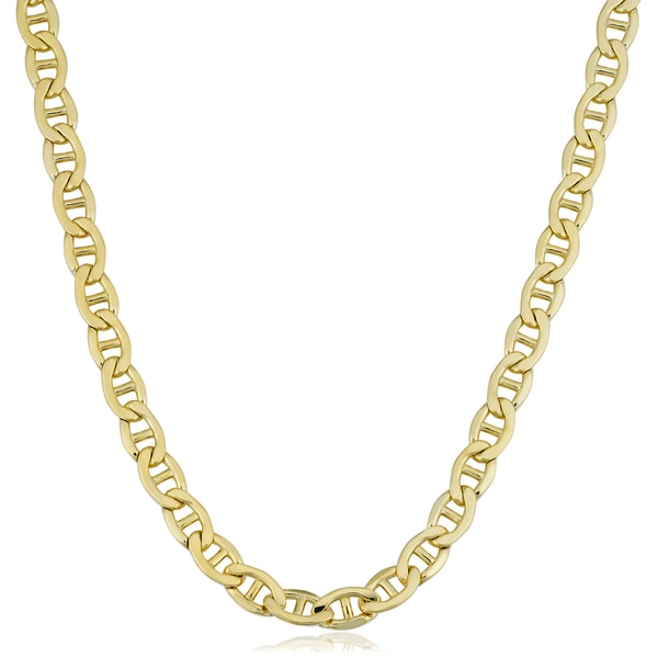 Shop Fremada 14k Yellow Gold Filled Men&#39;s 5.9mm Mariner Link Chain Necklace - On Sale ...