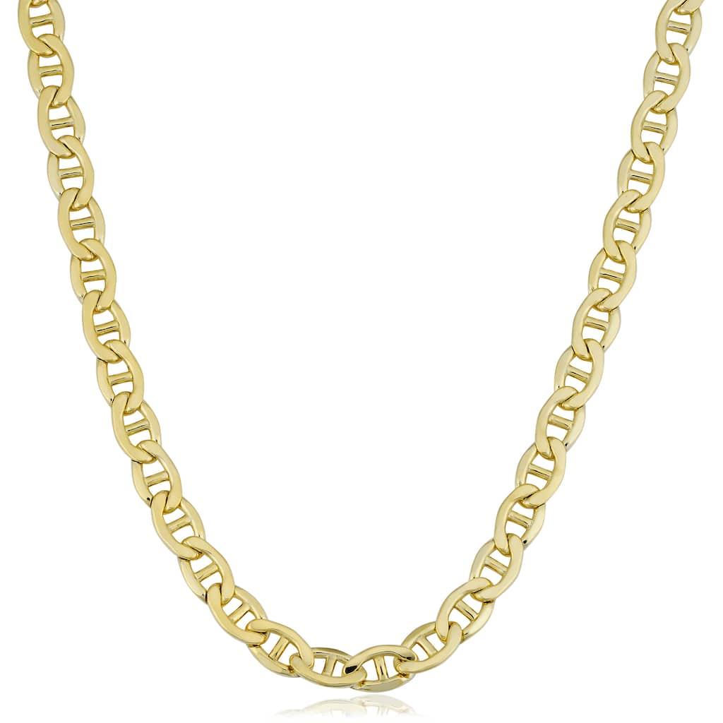 Fremada 14k Yellow Gold Filled Men's 5.9mm Mariner Link Chain Necklace