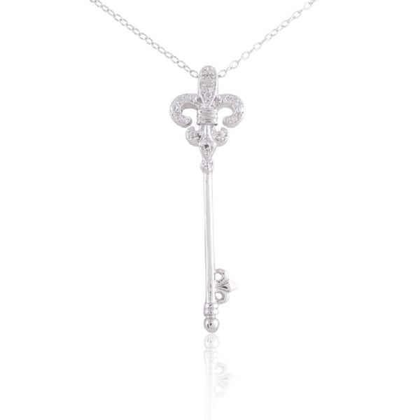 Best Quality Free Gift Box Sterling Silver Cz Key Pendant Best Quality Free Gift Box Sterling Silver Cz Key Pendant