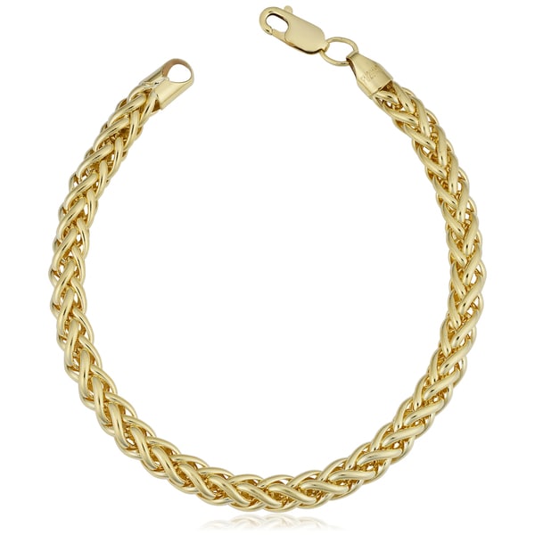 14k Yellow Gold Filled 6 Mm Bold Franco Link Chain Bracelet 14k Yellow Gold Filled 6 Mm Bold Franco Link Chain Bracelet 7 5 8