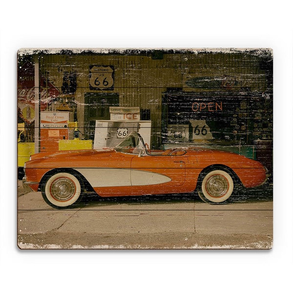 Stopping on Route 66 Wood Slim Wall Art Bed Bath & Beyond 12875252